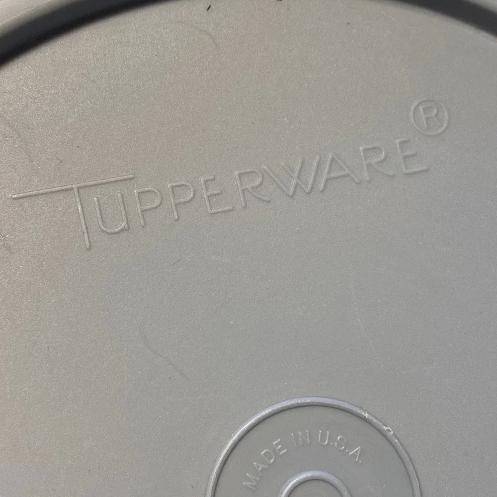 Tupperware Replacement Lids Seals B C Size Pastel Pink Blue Gray 5pc Set Vtg